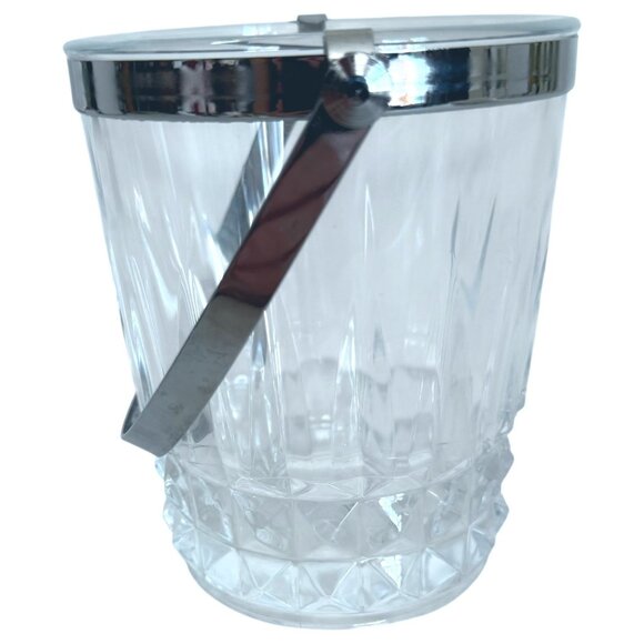 VTG Cristal d’Arques Durand Tuilleries Villandry Glass Ice Bucket Handle France - Picture 8 of 11